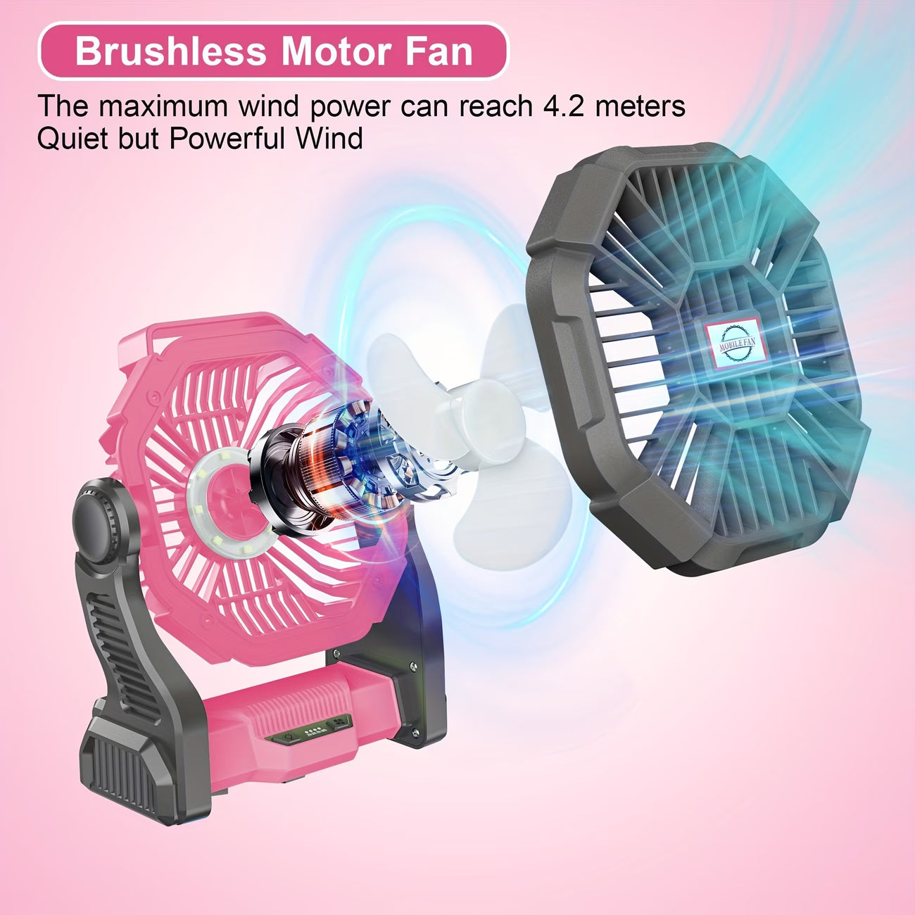 Charging+lighting+fan Three In One Electric Fan