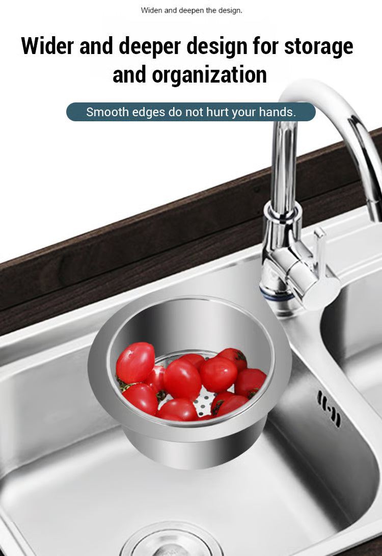 🎁Stainless steel drain basket for kitchen sink