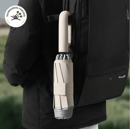 रिङ बक्ला छाता, परावर्तक सुरक्षा स्ट्रिप सहित, मजबुत हावा-प्रतिरोधी र यात्रा गर्न सजिलो पोर्टेबल डिजाइन