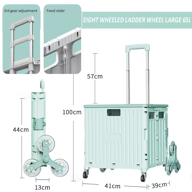 एयराज फोल्डेबल शपिङ बास्केट र ट्रली – किनमेल र क्याम्पिङका लागि