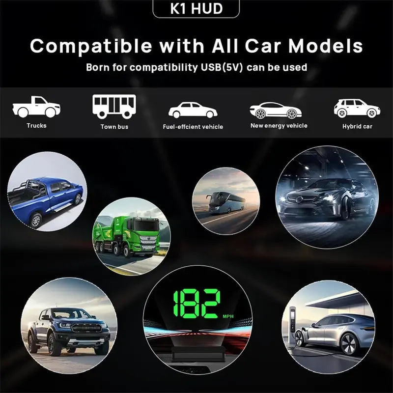 🚗 Car Head up Display GPS Digital Speedometer 🌎