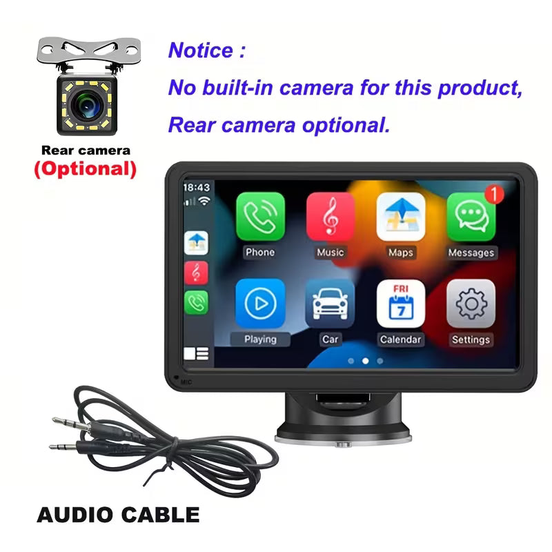 7-Inch Car Multimedia Player with HD Touchscreen