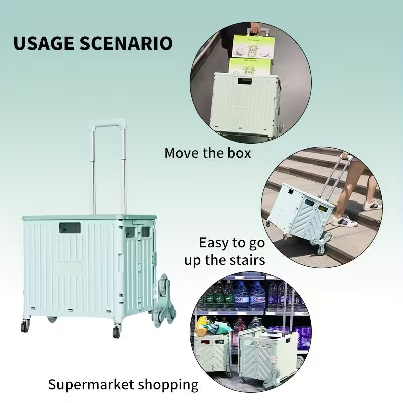 एयराज फोल्डेबल शपिङ बास्केट र ट्रली – किनमेल र क्याम्पिङका लागि