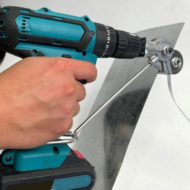 Dual-Head 360° Sheet Metal Cutter Drill Attachment