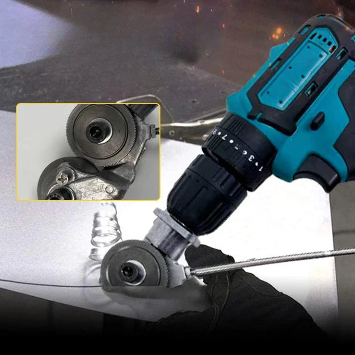 Dual-Head 360° Sheet Metal Cutter Drill Attachment