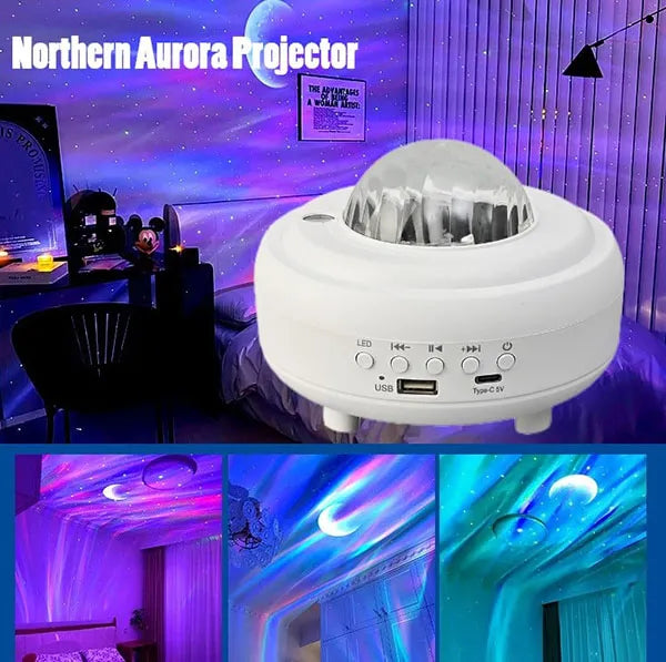 Not only projects the Northern Lights, but also plays music, your exclusive party gadget!