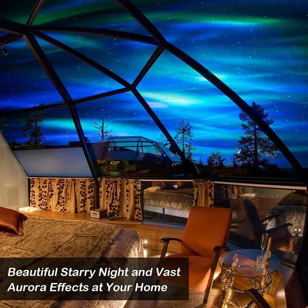 Not only projects the Northern Lights, but also plays music, your exclusive party gadget!