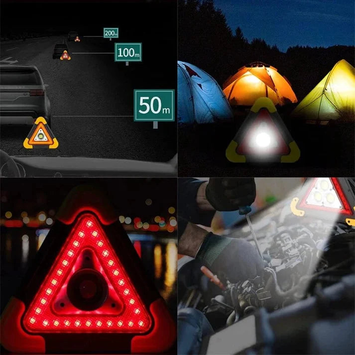3D emergency warning light with COB LED