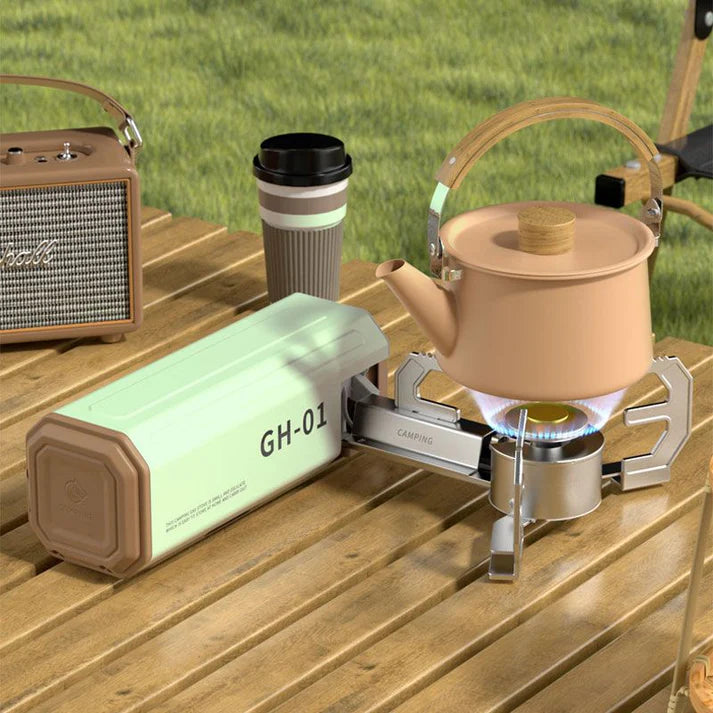 क्यासेट फोल्डिङ पोर्टेबल हावाबाट सुरक्षित ब्युटेन क्याम्पिङ स्टोभ