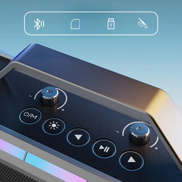 200W ब्लुटुथ कराओके स्पिकर वायरलेस माइक्रोफोन सहित