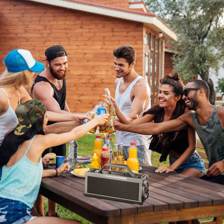 200W ब्लुटुथ कराओके स्पिकर वायरलेस माइक्रोफोन सहित