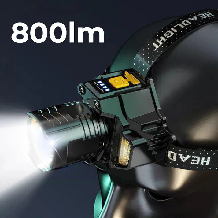 बाहिरी वाटरप्रूफ रिचार्जेबल हेडलैम्प हेडब्यान्ड सहित