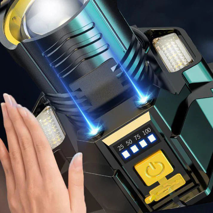 बाहिरी वाटरप्रूफ रिचार्जेबल हेडलैम्प हेडब्यान्ड सहित