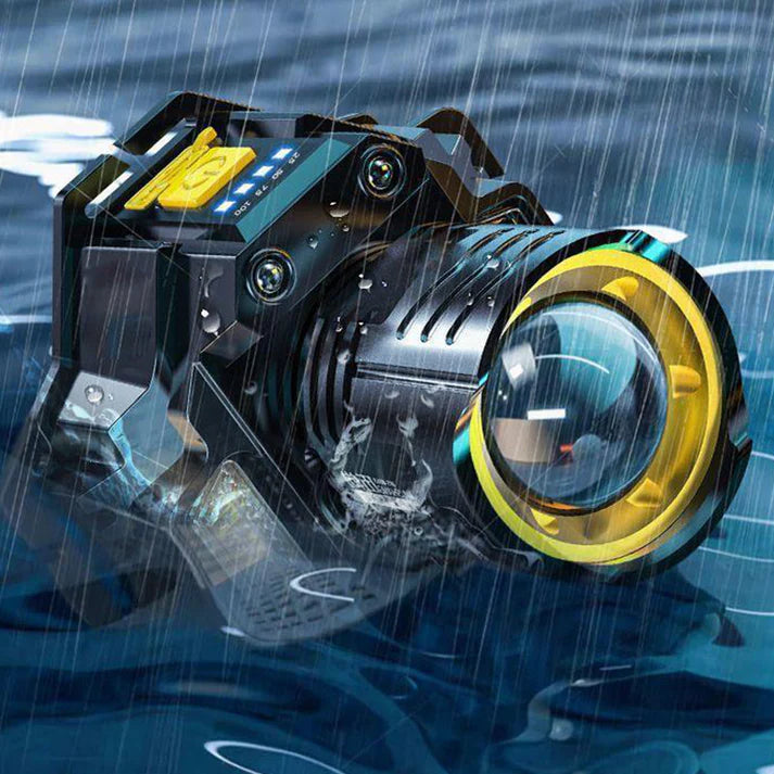 बाहिरी वाटरप्रूफ रिचार्जेबल हेडलैम्प हेडब्यान्ड सहित