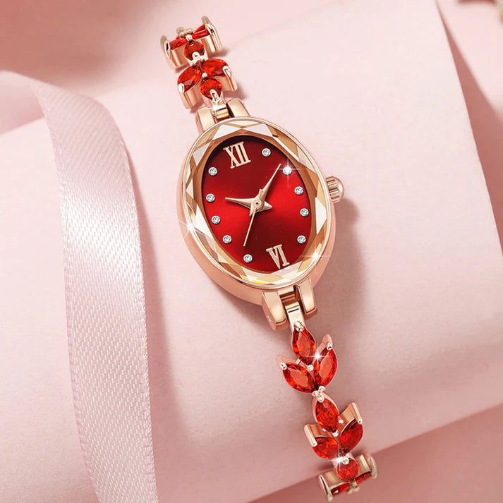 महिलाहरूको आकर्षक पानीप्रतिरोधी क्वार्ट्ज घडी