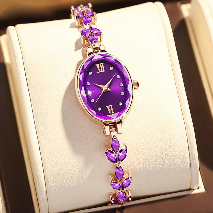 महिलाहरूको आकर्षक पानीप्रतिरोधी क्वार्ट्ज घडी
