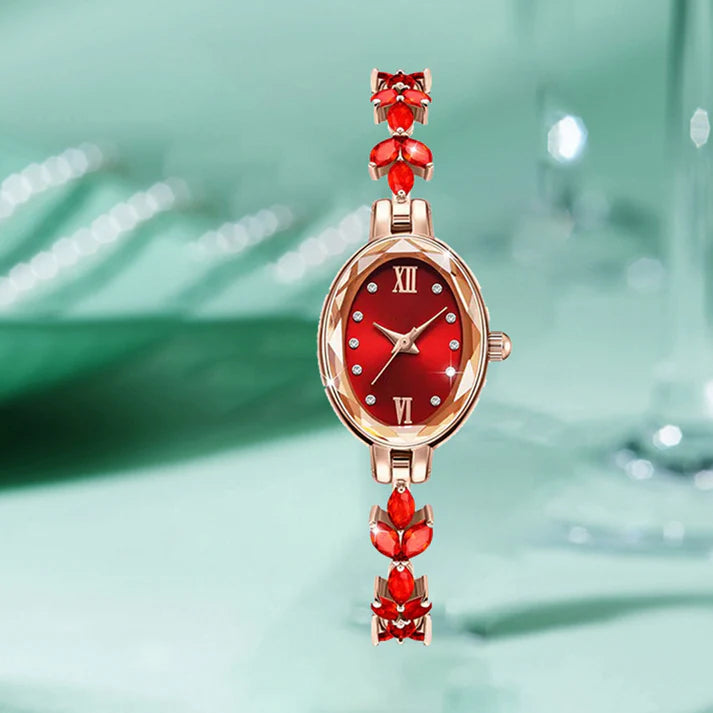 महिलाहरूको आकर्षक पानीप्रतिरोधी क्वार्ट्ज घडी