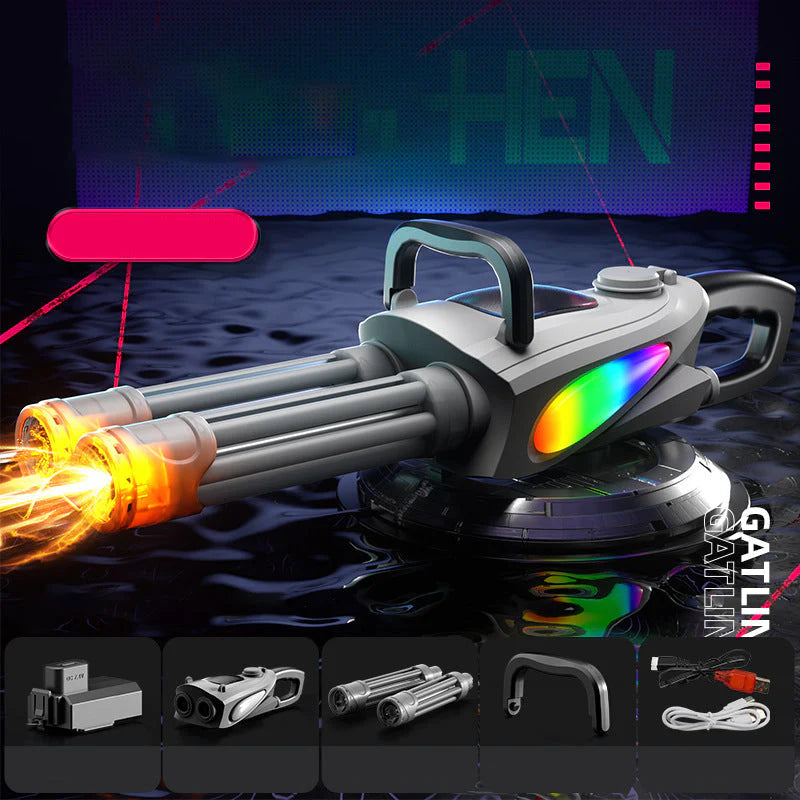 💥Double Barrel Gatling Electric Water Gun Set
