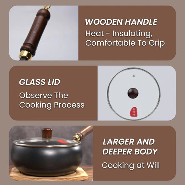 🔥 व्यावसायिक-ग्रेड बिना कोटिङ्गको फलामको भाँडो ⏳