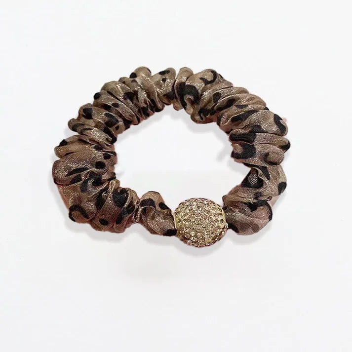 Elegant Rhinestone Mesh Hair Ties—