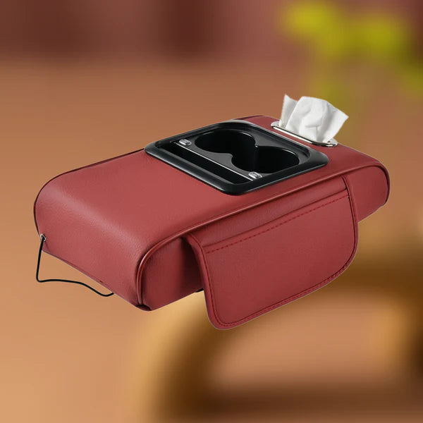 यूएसबी चार्जिङ पोर्टसहितको कार आर्मरेस्ट अर्गनाइजर