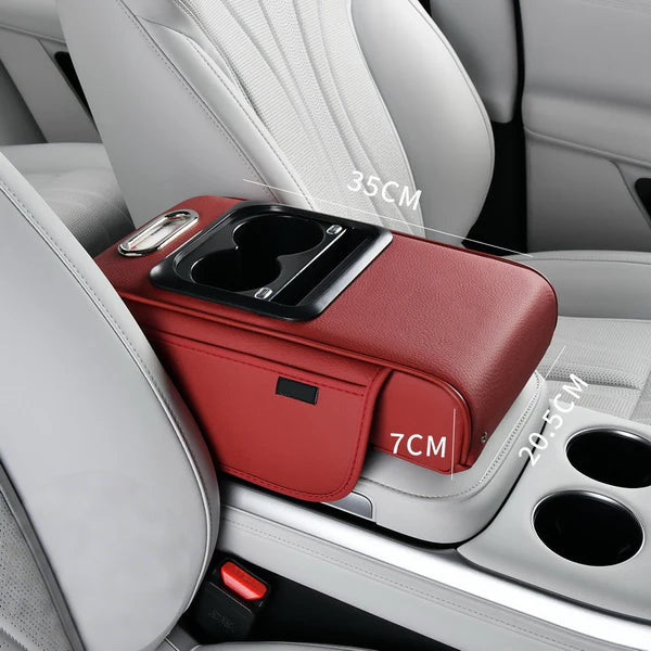 यूएसबी चार्जिङ पोर्टसहितको कार आर्मरेस्ट अर्गनाइजर