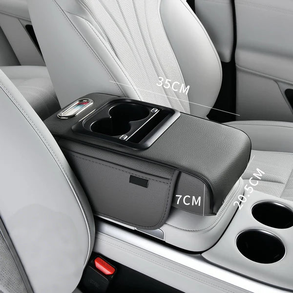 यूएसबी चार्जिङ पोर्टसहितको कार आर्मरेस्ट अर्गनाइजर
