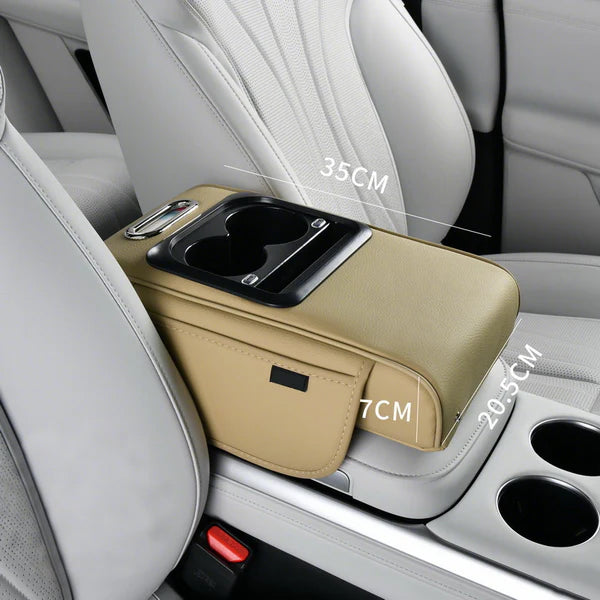 यूएसबी चार्जिङ पोर्टसहितको कार आर्मरेस्ट अर्गनाइजर