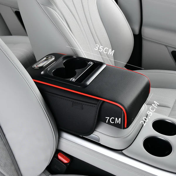 यूएसबी चार्जिङ पोर्टसहितको कार आर्मरेस्ट अर्गनाइजर