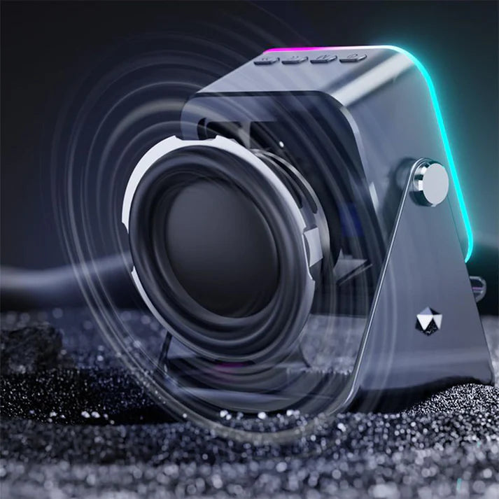 5-in-1 Wireless Induction Bluetooth Speaker with Adjustable Phone Stand