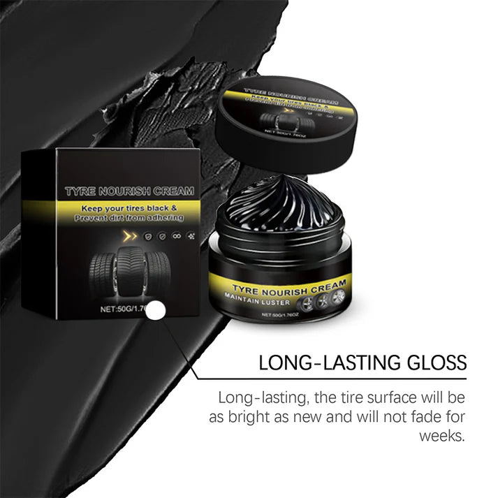 ✨ Tire wax – restores black gloss, blocks UV, repels dirt