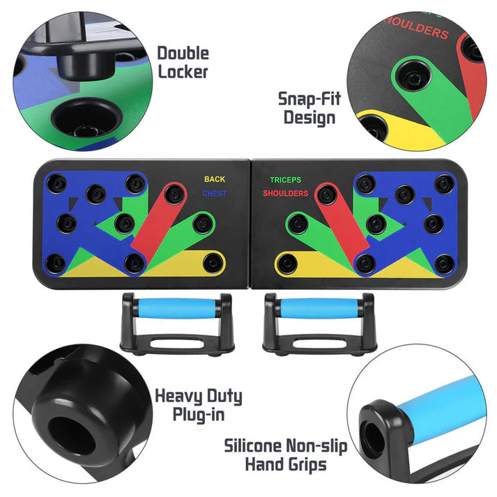 💪 Multifunctional foldable push-up board – Transform your workout anytime, anywhere! 🏋️‍♂️
