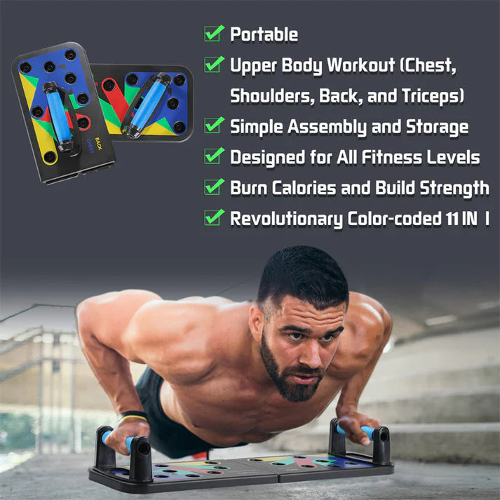 💪 Multifunctional foldable push-up board – Transform your workout anytime, anywhere! 🏋️‍♂️