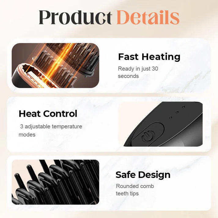 💇‍♀️Mini Cordless Hair Straightener Comb