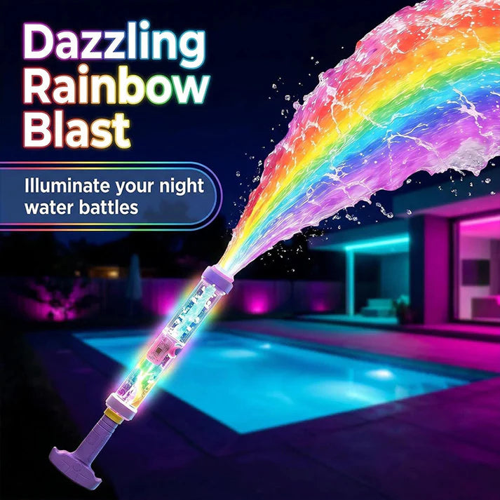 LED water gun with pump mechanism that glows in the dark