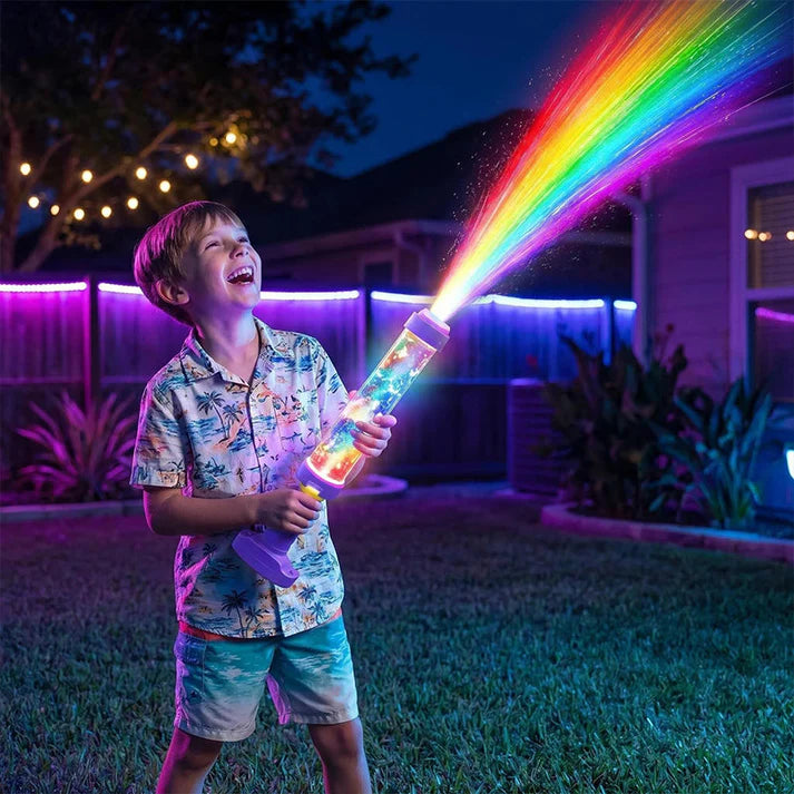 LED water gun with pump mechanism that glows in the dark