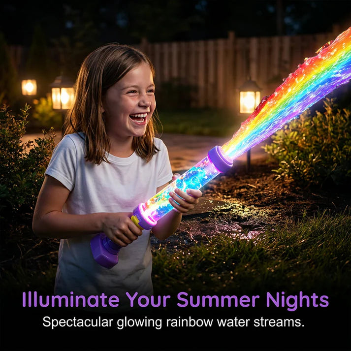 LED water gun with pump mechanism that glows in the dark