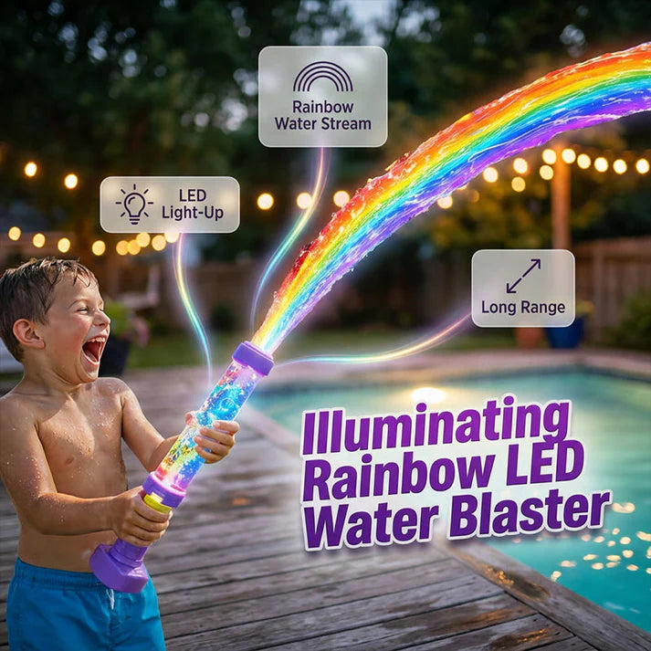 LED water gun with pump mechanism that glows in the dark