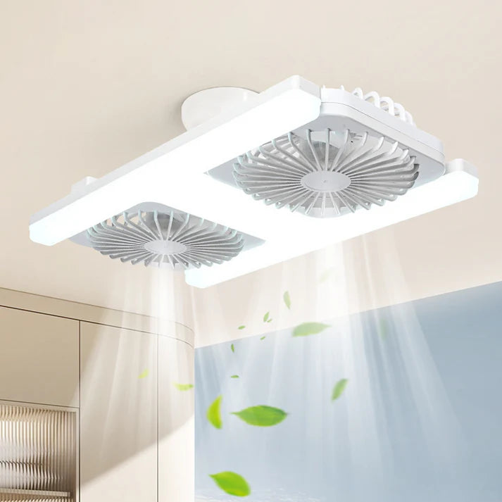 2-in-1 LED Ceiling Fan Light – Dual Cooling, Ultra Bright, Tool-Free Install 🌀