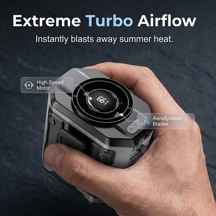 🌞 High-Speed Portable Waist Clip Cooling Fan