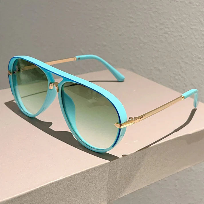 Women's Retro Double-Bridge Sunglasses