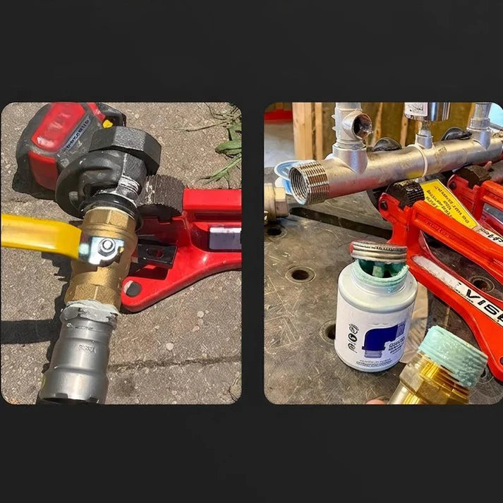 Portable Pipe Clamp with Self-Locking Mechanism – heavy-duty, lightweight, easy to use – ideal for pros & DIYers. 🛠️✨