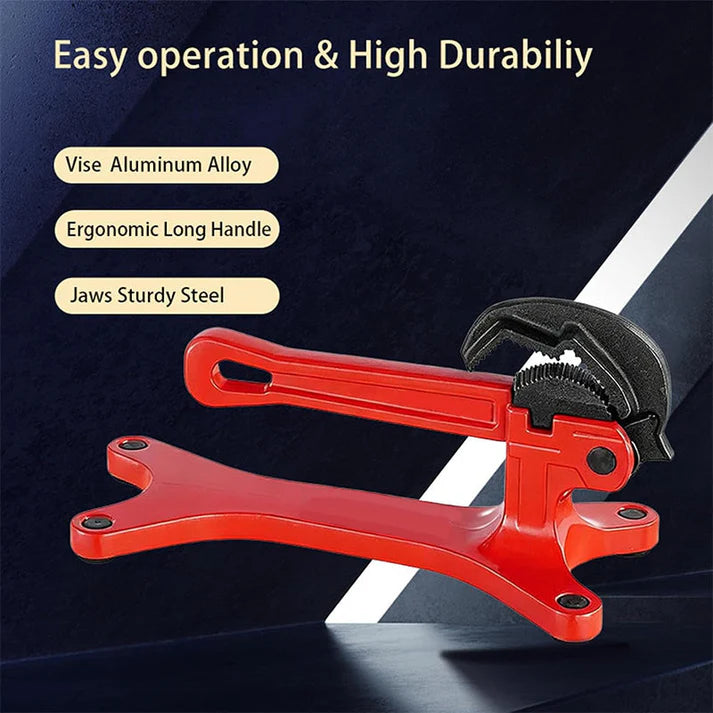 Portable Pipe Clamp with Self-Locking Mechanism – heavy-duty, lightweight, easy to use – ideal for pros & DIYers. 🛠️✨