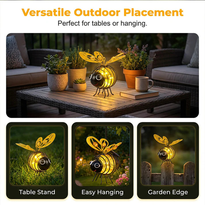 🐝 Solar Powered Hanging Bee Garden Light