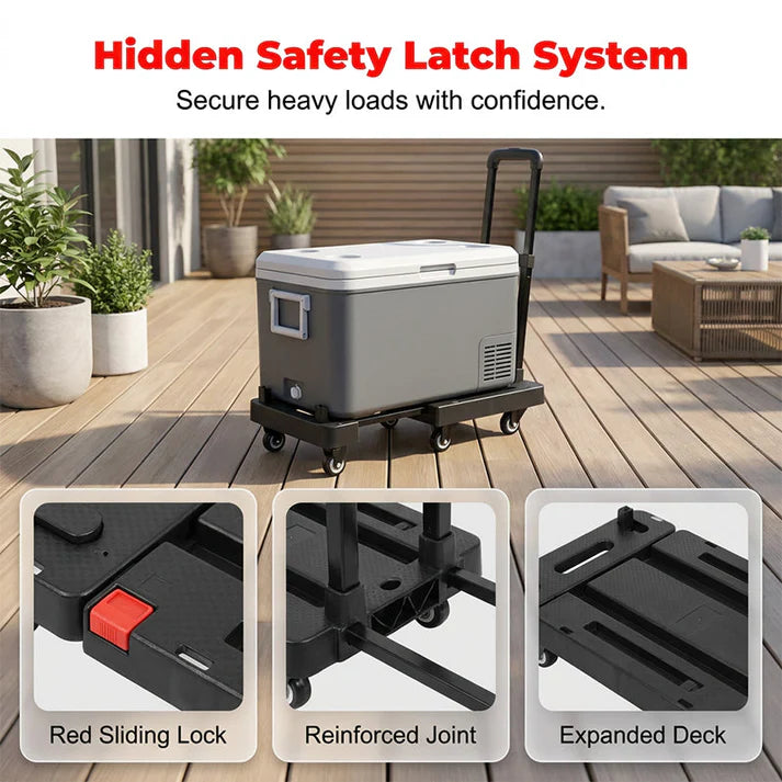 🛒 Heavy-Duty Folding Cart | Lightweight at 3.1 kg with High Load Capacity
