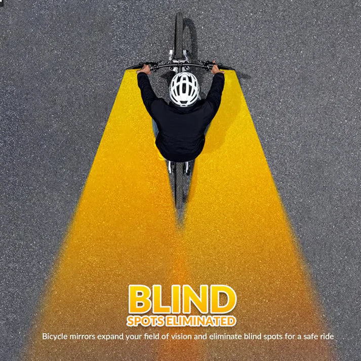 💥360° Rotatable Bicycle Rearview Mirror – Shock-Absorbing Arm, Weather-Resistant, Universal Mount 🛡️