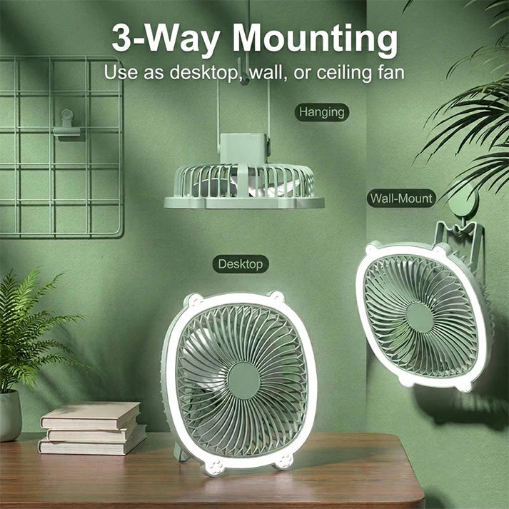 3-in-1 Air Circulator Fan with LED Light